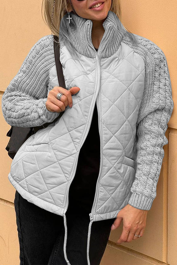 Casual Knitted Zipper Jacket