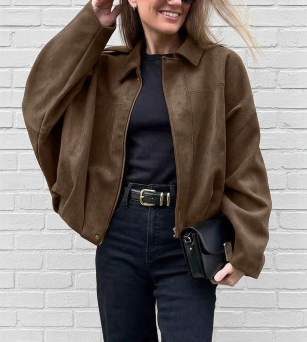 Casual Suede Zipper Jacket