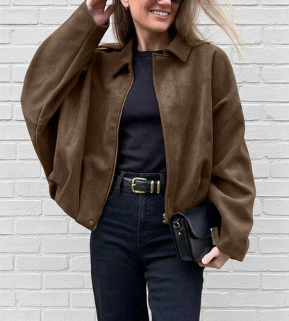 Casual Suede Zipper Jacket
